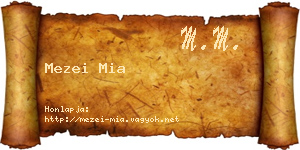 Mezei Mia névjegykártya